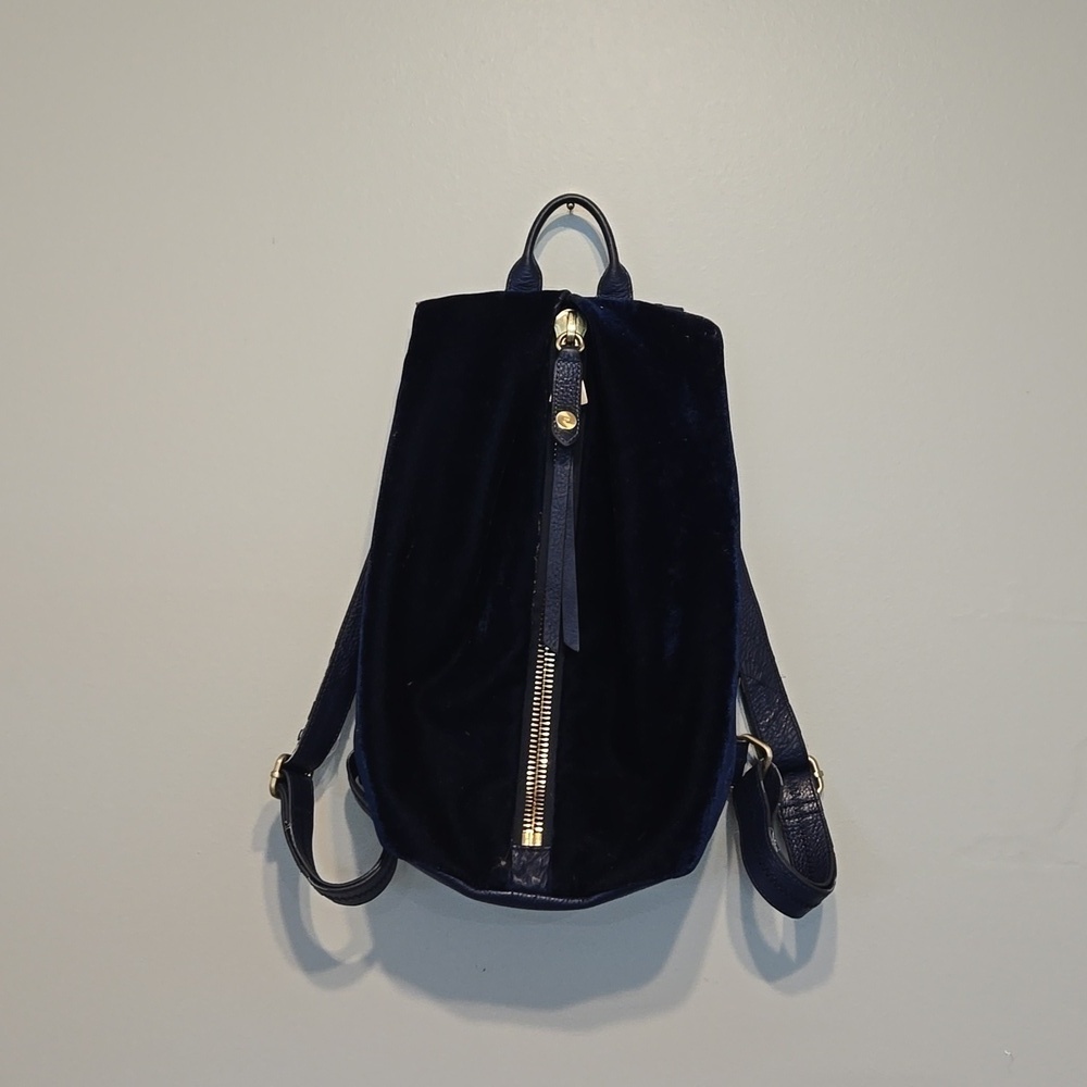 Aimee Kestenberg Women Velvet Leather Backpack Purse